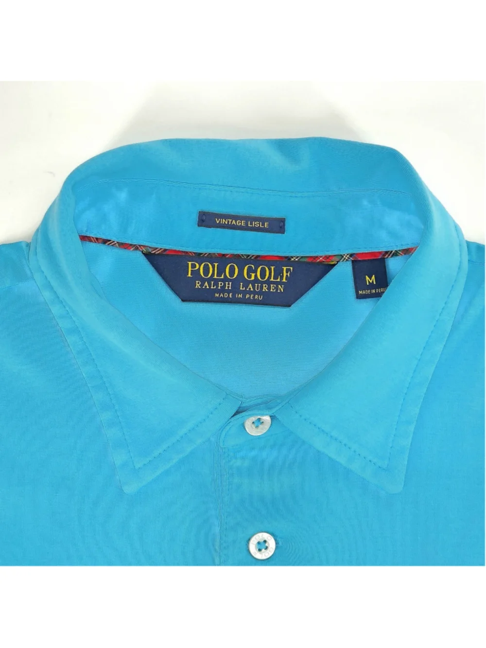 Quiet Luxury Polo Ralph Lauren Golf Polo Men M Blue Pima Cotton Vintage Lisle
